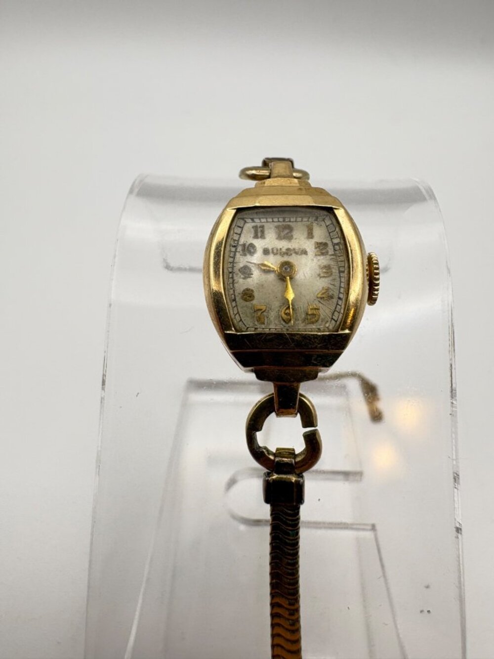 Vintage Bulova Womens Mechanical Watch 10K Gold Filled Case Parts Repair